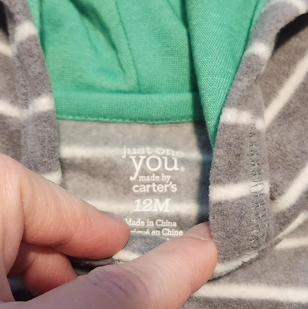 Lot of 4 Carter's & Baby Gap 1 Piece Romper Outfits / Footie Pajamas, 12 months